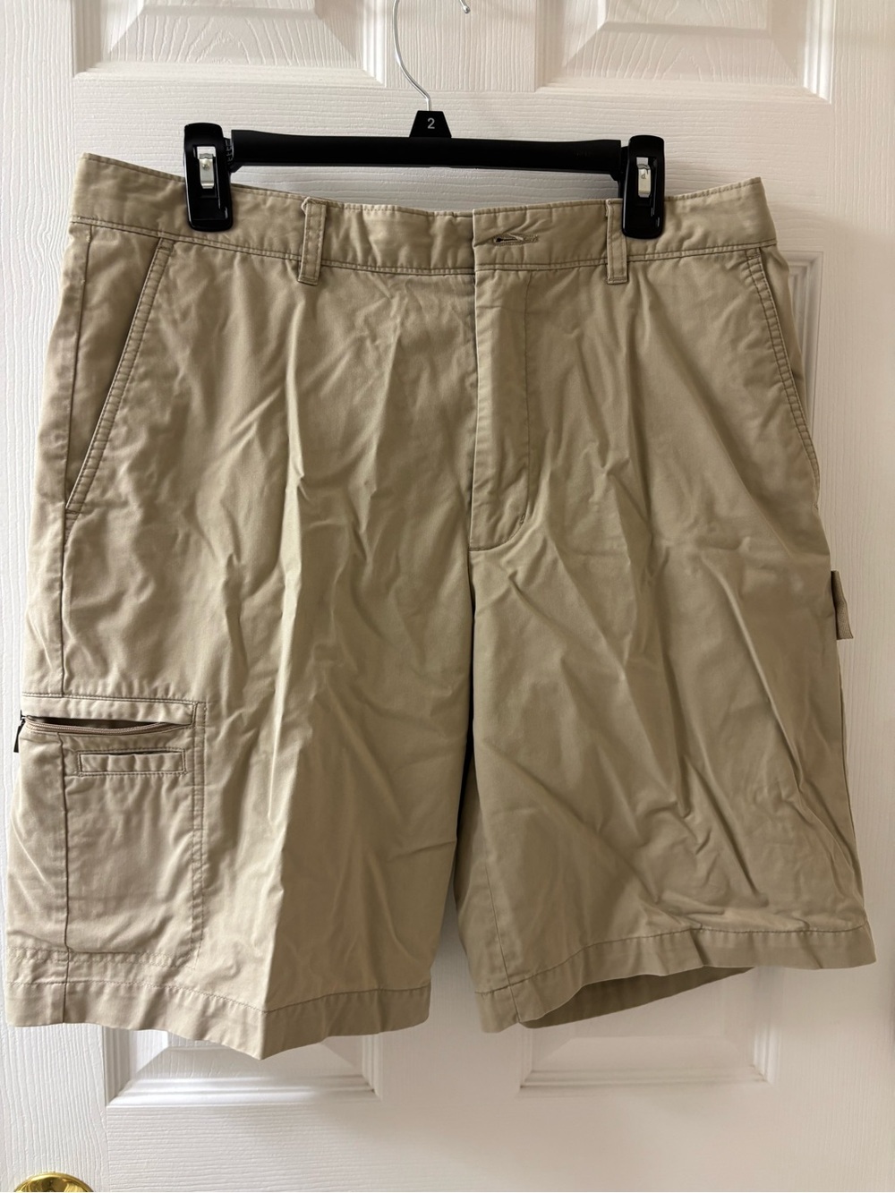 Greg Norman for Tasso Elba Men's Beige Cargo Shorts - Classic Khaki Summer Short